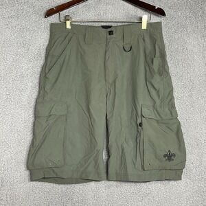 Boy Scouts of America Centennial Shorts Adult Small Cargo Green Uniform Nylon